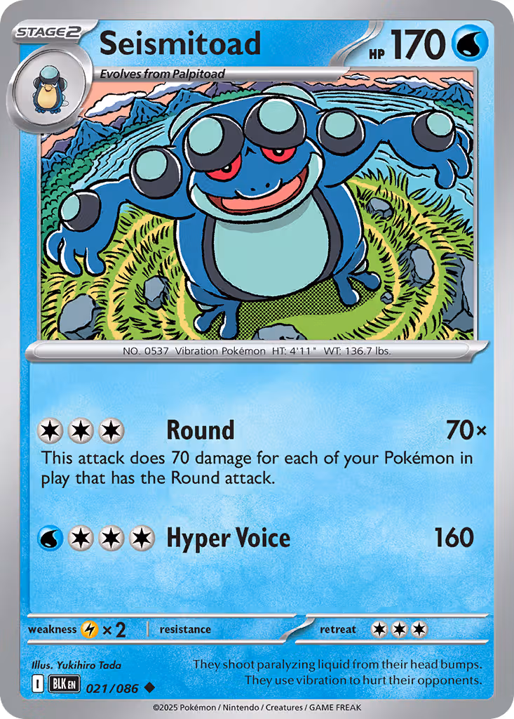 Seismitoad 21/86 Pokemon card