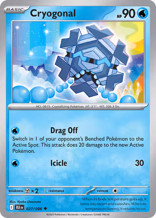 Cryogonal 27/86 Pokemon card