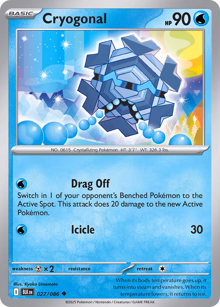 Cryogonal 27/86 Pokemon card