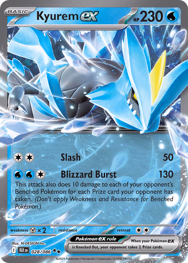 Kyurem ex 28/86 Pokemon card