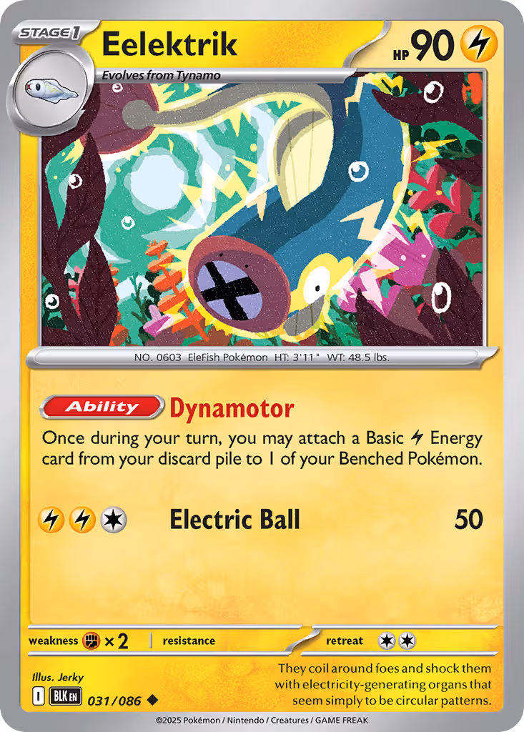 Eelektrik 31/86 Pokemon card