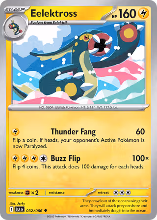 Eelektross 32/86 Pokemon card