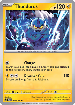 Thundurus 33/86 Pokemon card