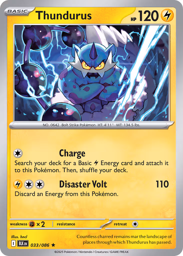 Thundurus 33/86 Pokemon card