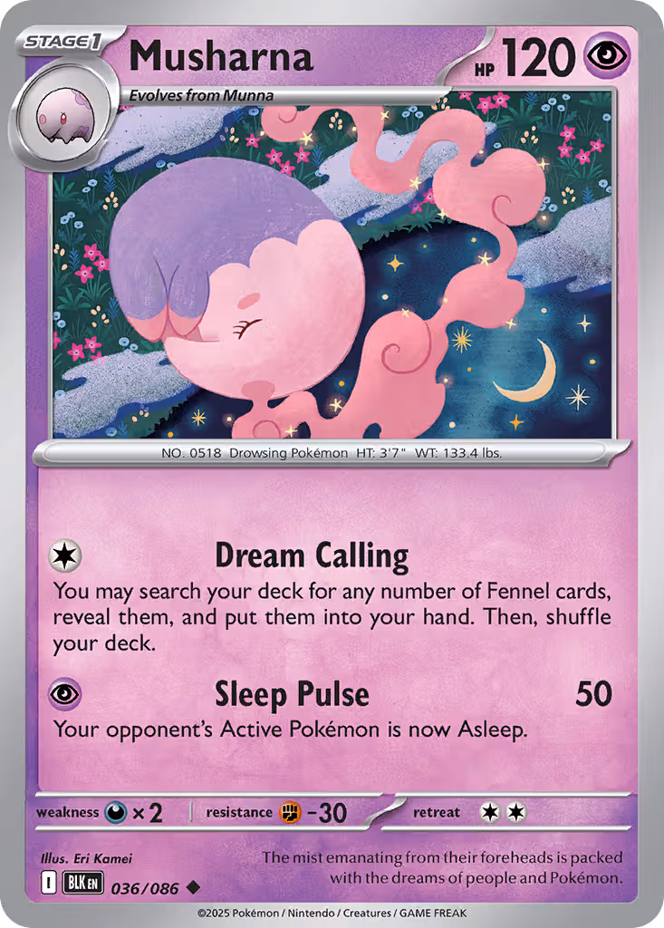 Musharna 36/86 Pokemon card
