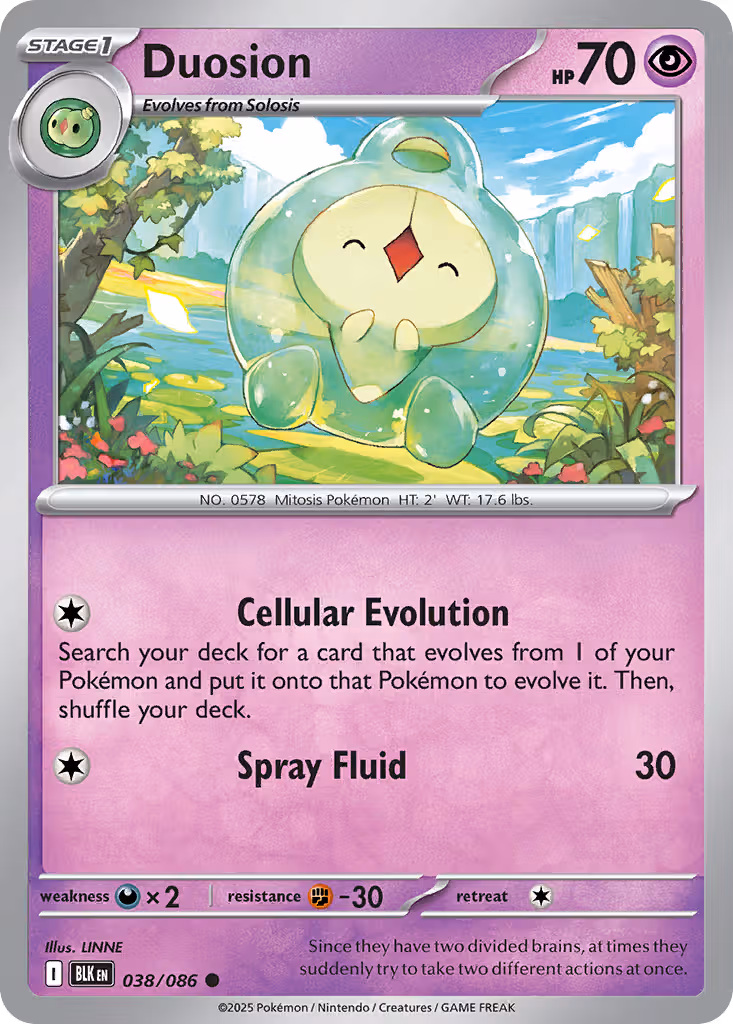 Duosion 38/86 Pokemon card