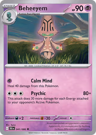Beheeyem 41/86 Pokemon card