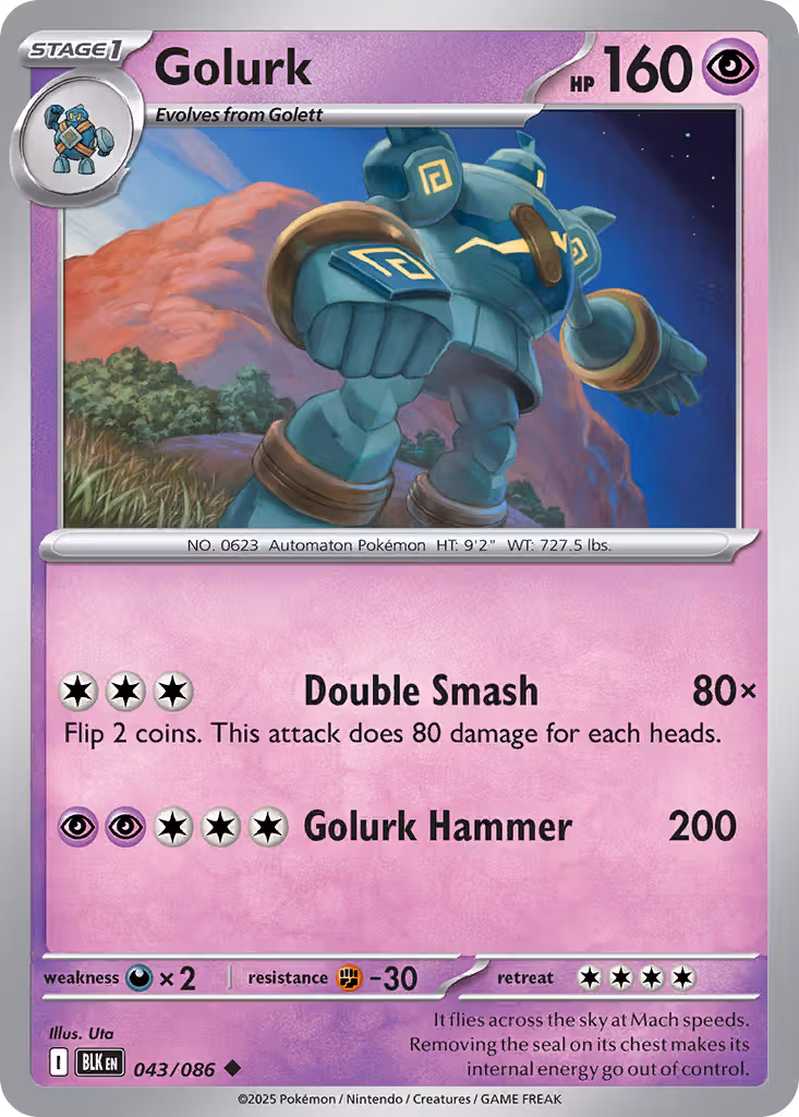 Golurk 43/86 Pokemon card