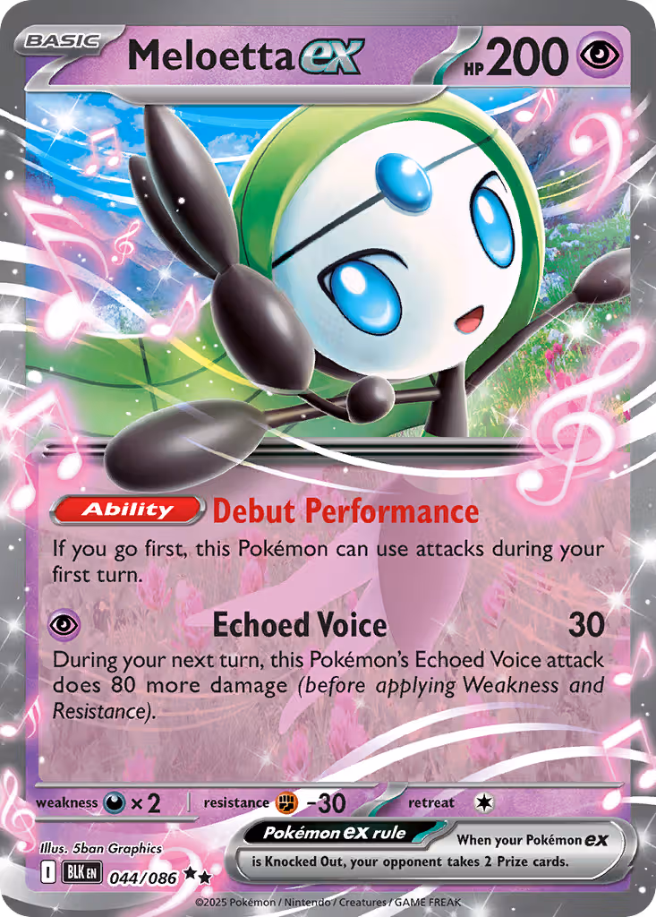 Meloetta ex 44/86 Pokemon card