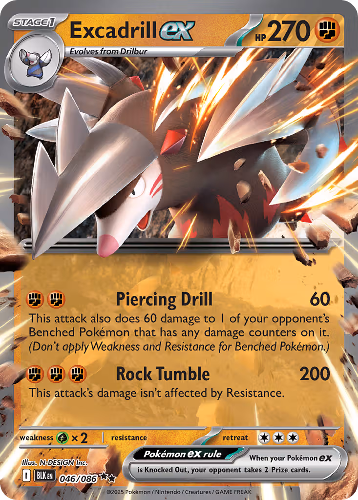 Excadrill ex 46/86 Pokemon card