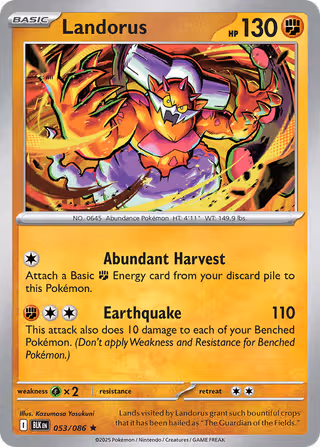 Landorus 53/86 Pokemon card