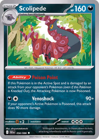 Scolipede 56/86 Pokemon card