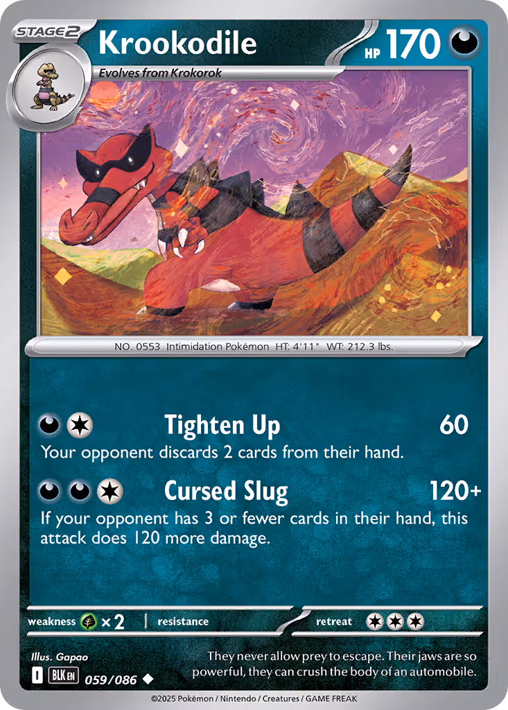 Krookodile 59/86 Pokemon card
