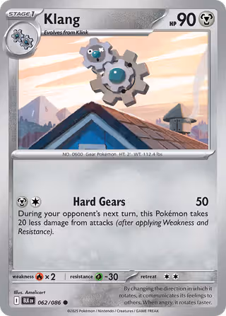 Klang 62/86 Pokemon card