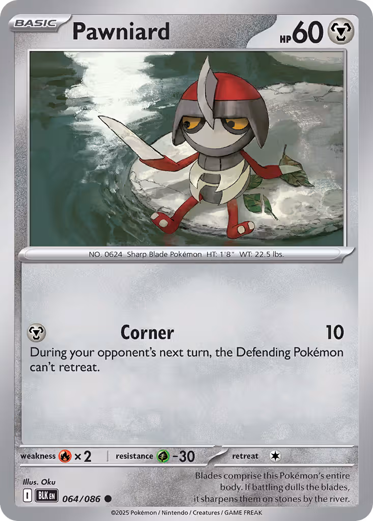 Pawniard 64/86 Pokemon card