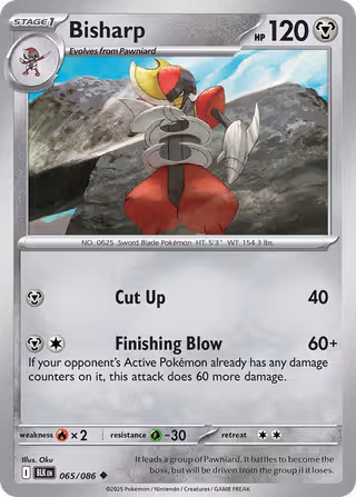 Bisharp 65/86 Pokemon card