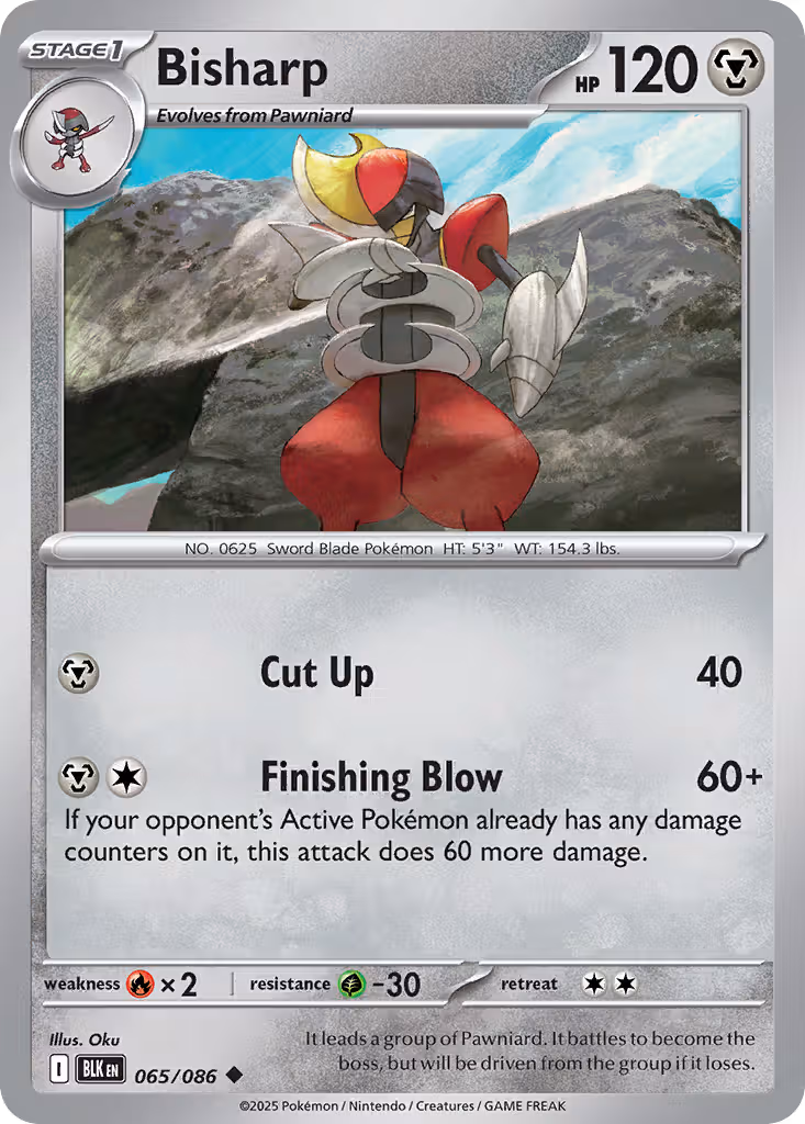 Bisharp 65/86 Pokemon card