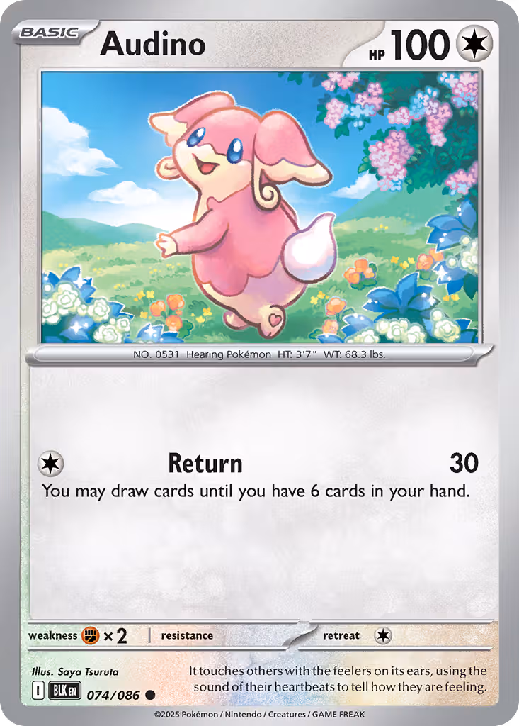 Audino 74/86 Pokemon card