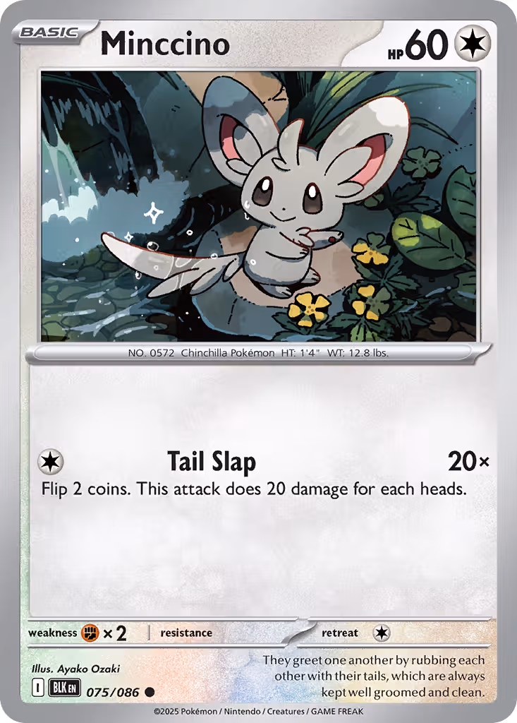 Minccino 75/86 Pokemon card