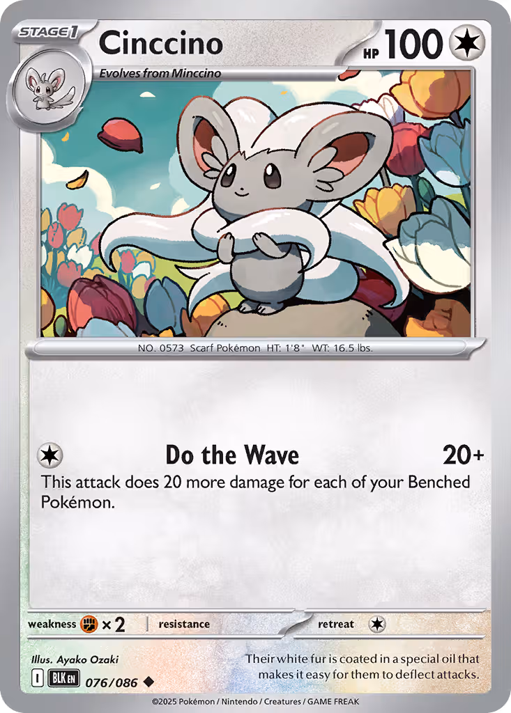 Cinccino 76/86 Pokemon card