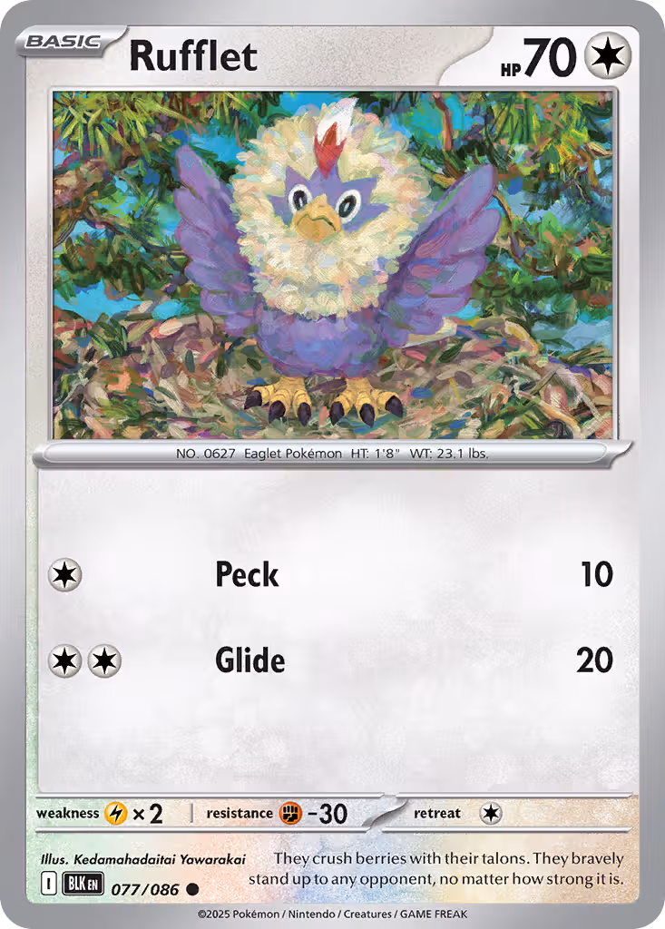 Rufflet 77/86 Pokemon card