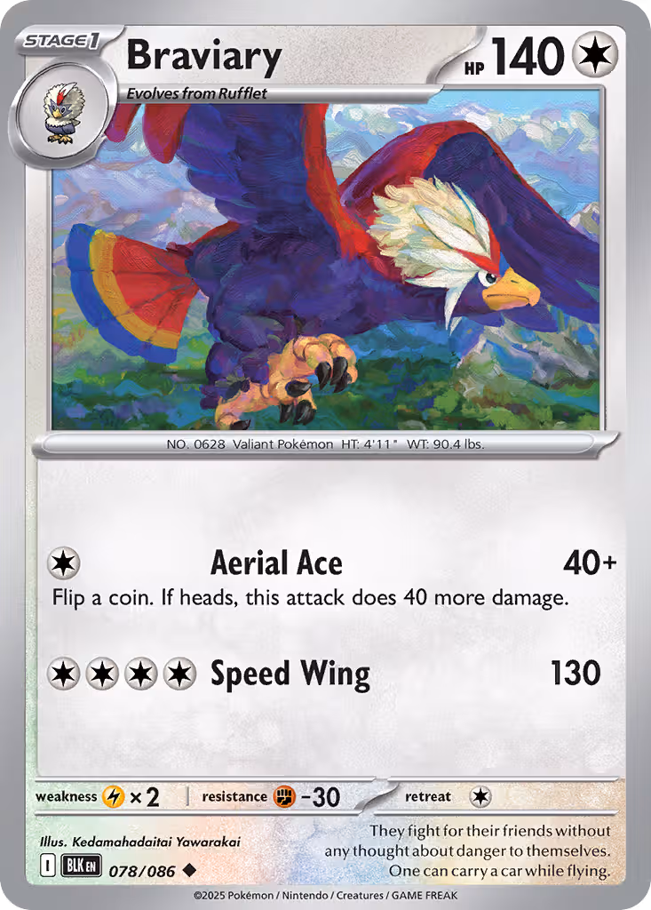Braviary 78/86 Pokemon card
