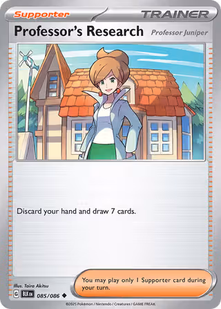 Professor's Research 85/86 Pokemon card