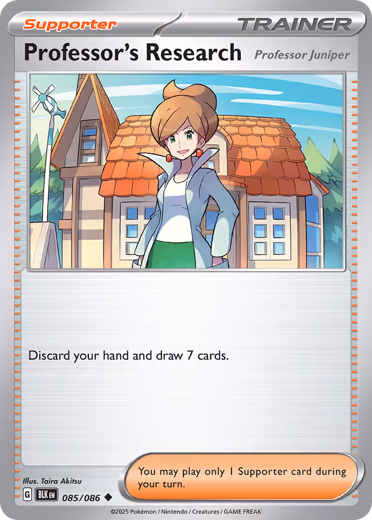 Professor's Research 85/86 Pokemon card