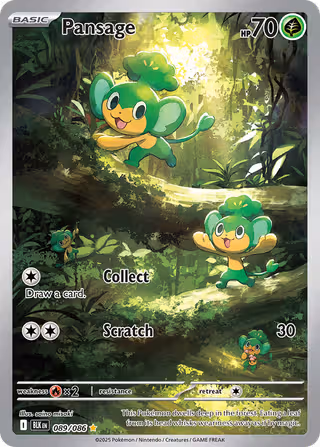 Pansage 89/86 Pokemon card