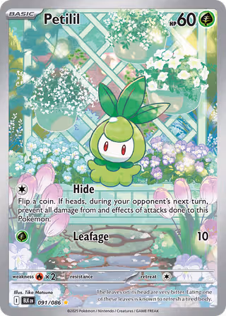 Petilil 91/86 Pokemon card