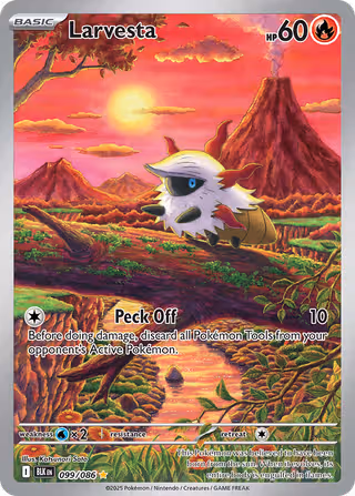 Larvesta 99/86 Pokemon card