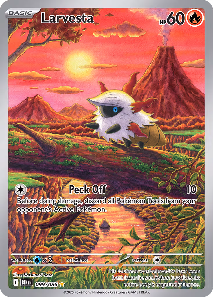Larvesta 99/86 Pokemon card