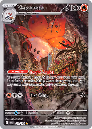 Volcarona 100/86 Pokemon card