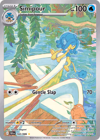Simipour 102/86 Pokemon card