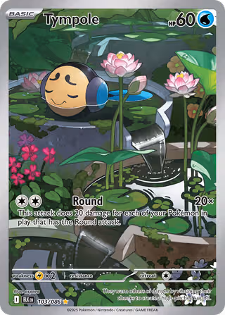 Tympole 103/86 Pokemon card