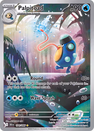 Palpitoad 104/86 Pokemon card