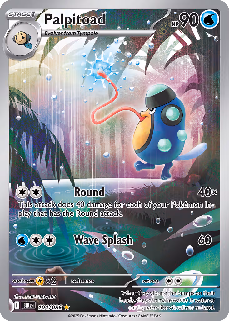 Palpitoad 104/86 Pokemon card