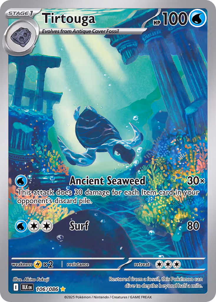 Tirtouga 106/86 Pokemon card