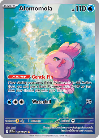 Alomomola 108/86 Pokemon card