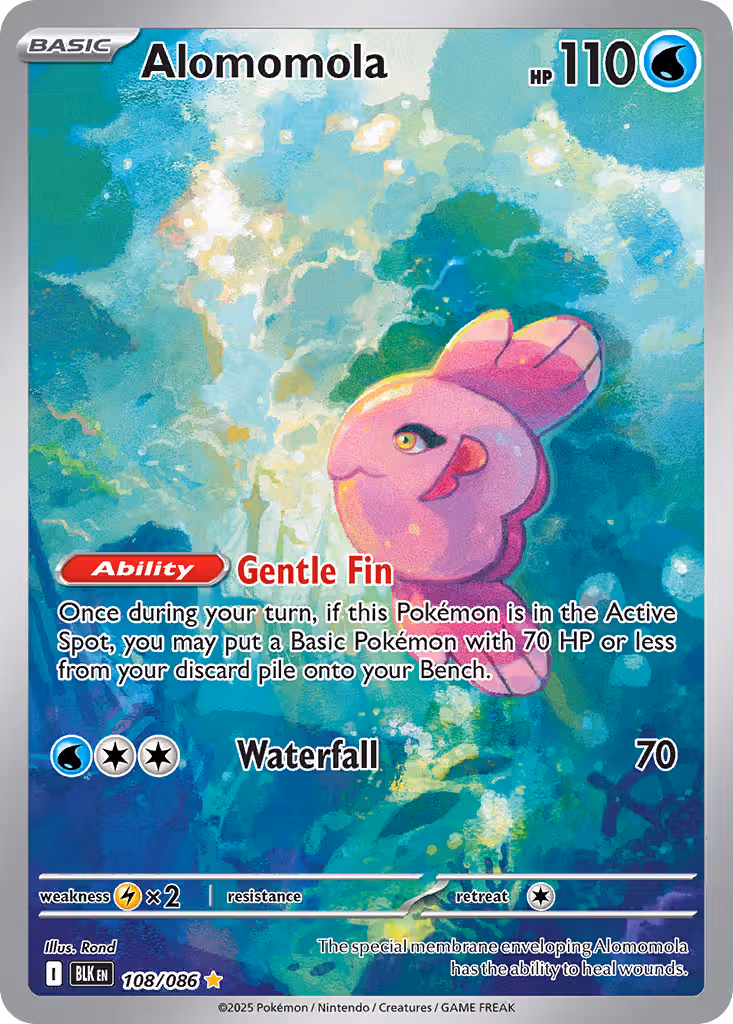 Alomomola 108/86 Pokemon card