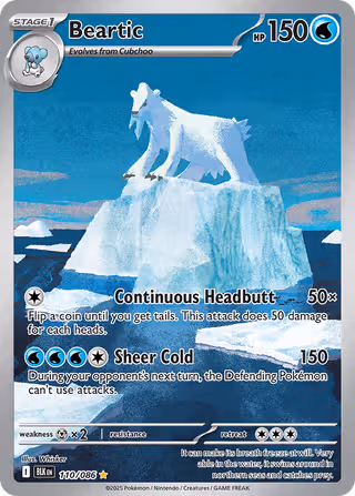 Beartic 110/86 Pokemon card
