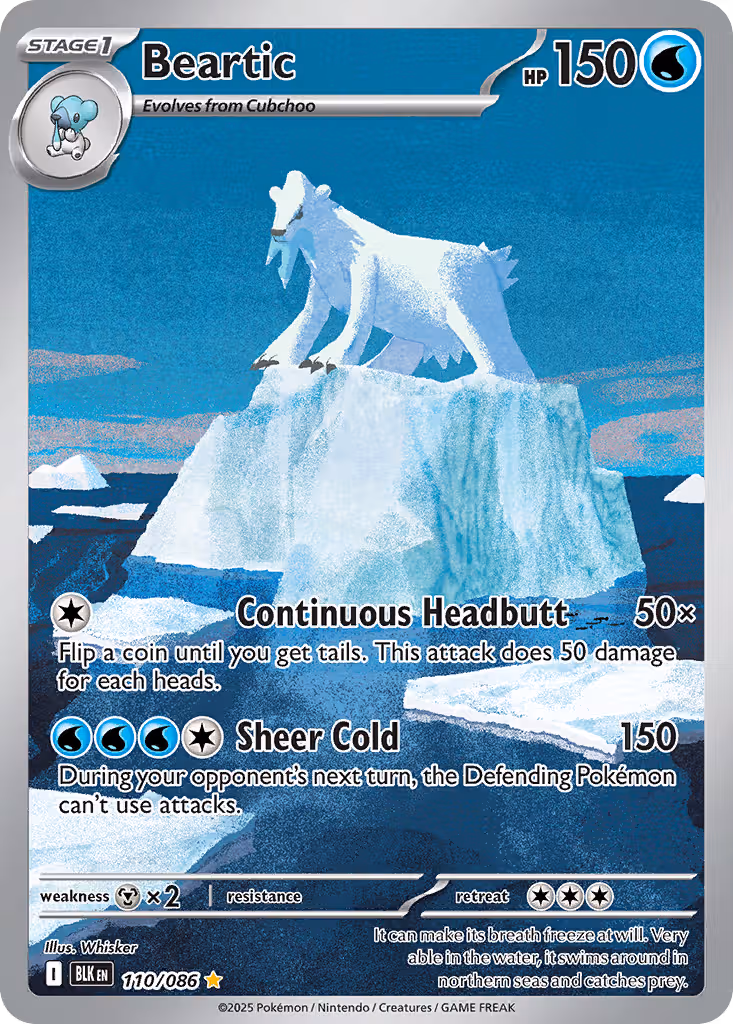 Beartic 110/86 Pokemon card
