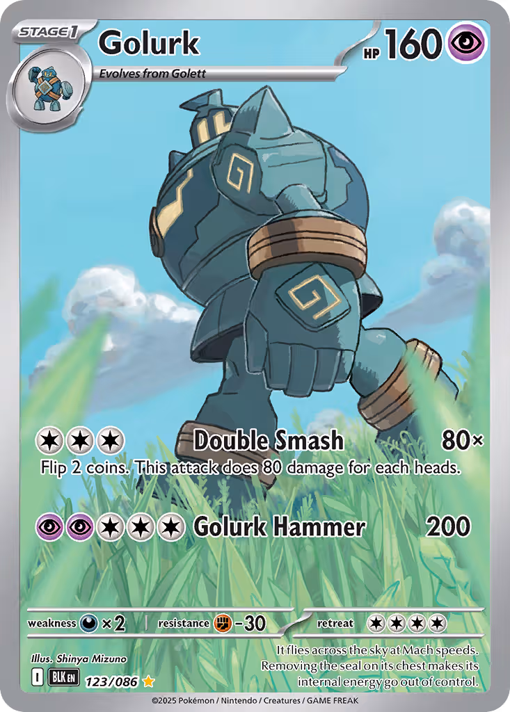 Golurk 123/86 Pokemon card