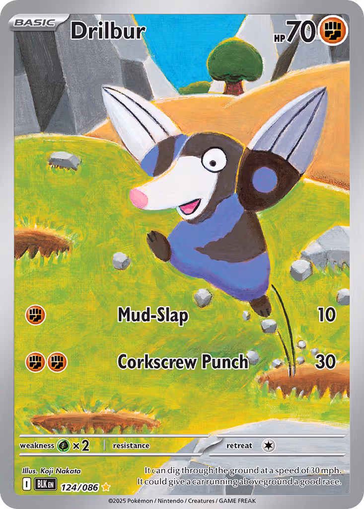 Drilbur 124/86 Pokemon card