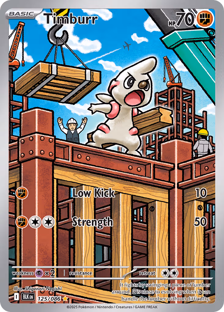 Timburr 125/86 Pokemon card