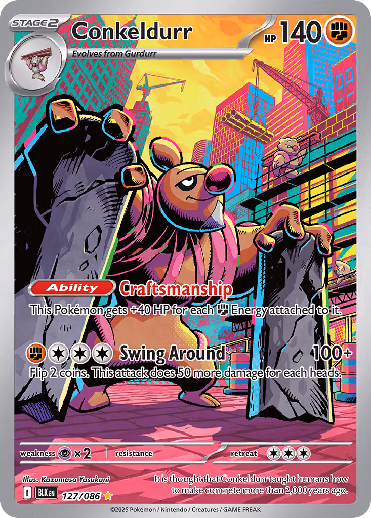 Conkeldurr 127/86 Pokemon card