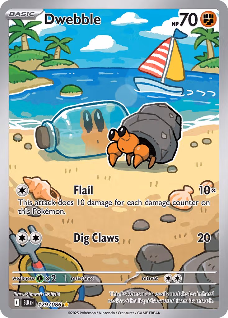 Dwebble 129/86 Pokemon card