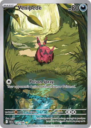 Venipede 132/86 Pokemon card