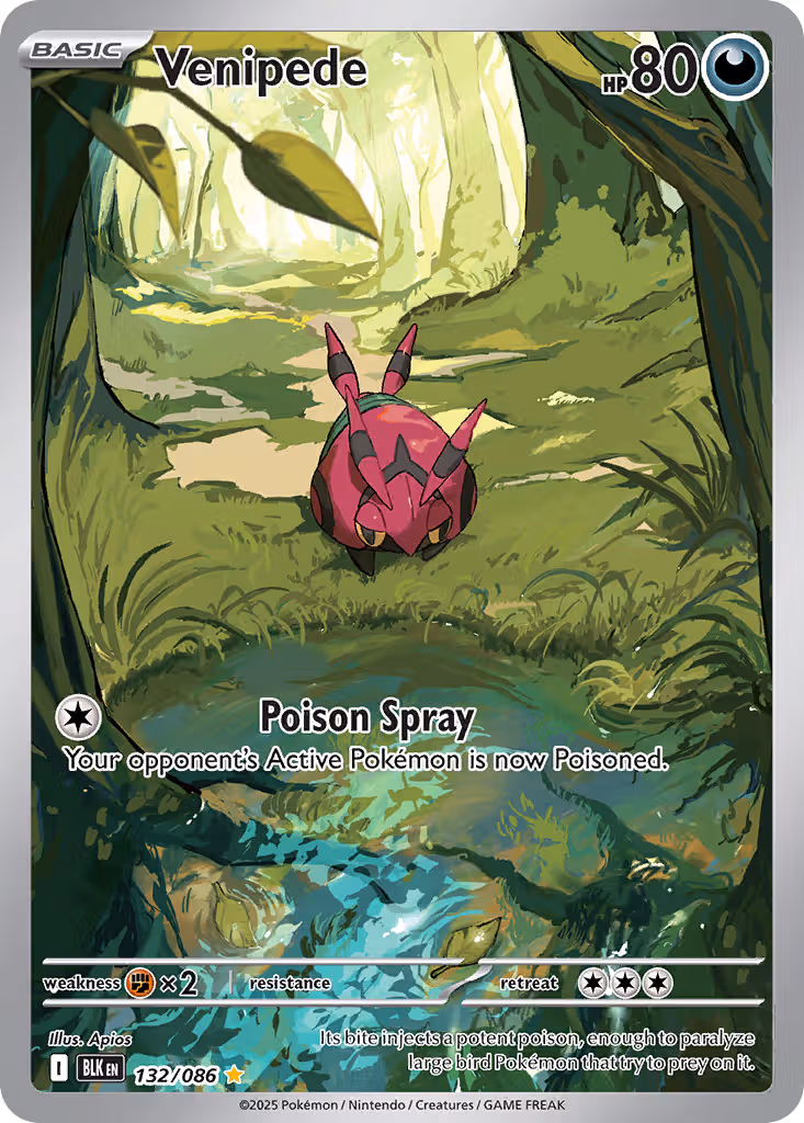Venipede 132/86 Pokemon card