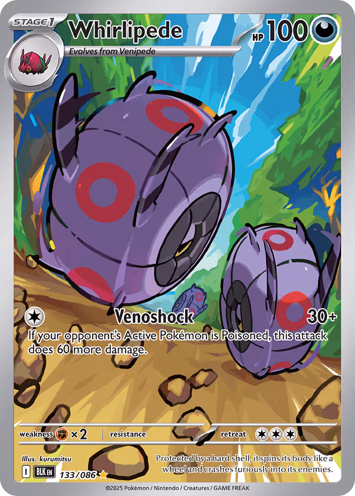 Whirlipede 133/86 Pokemon card